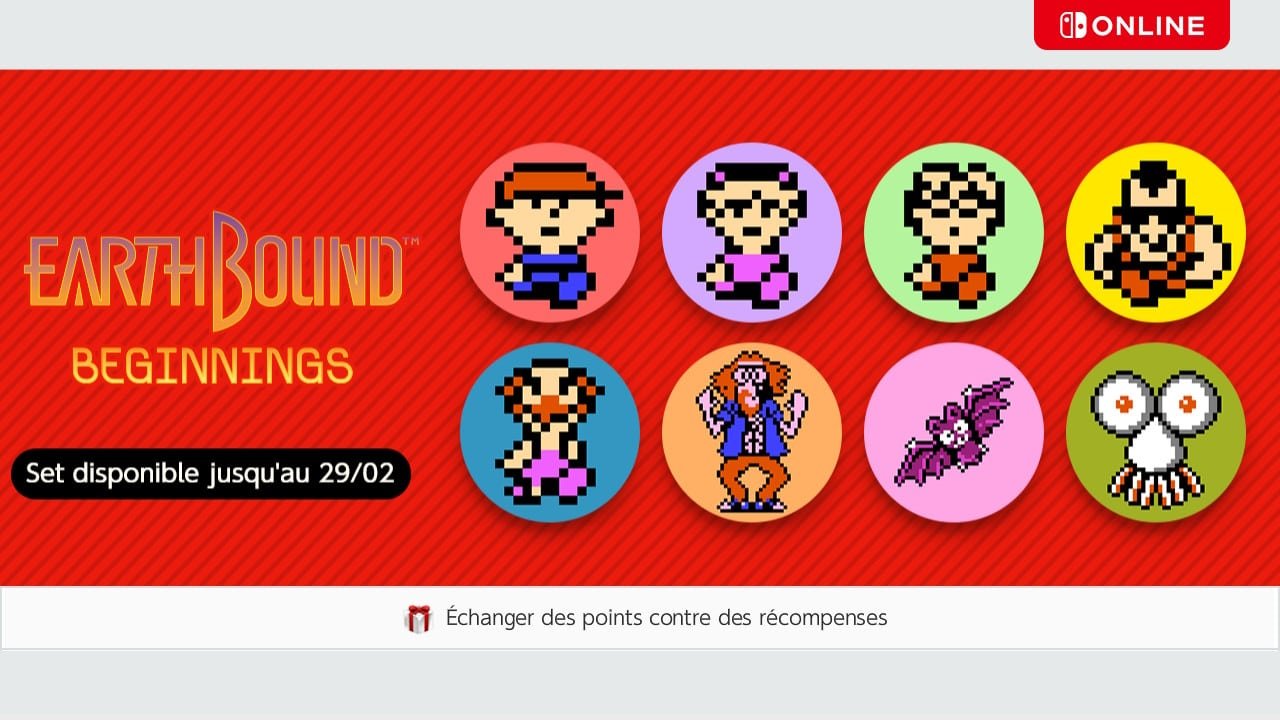 Nintendo Switch Online : des icônes de EarthBound disponibles sur le service