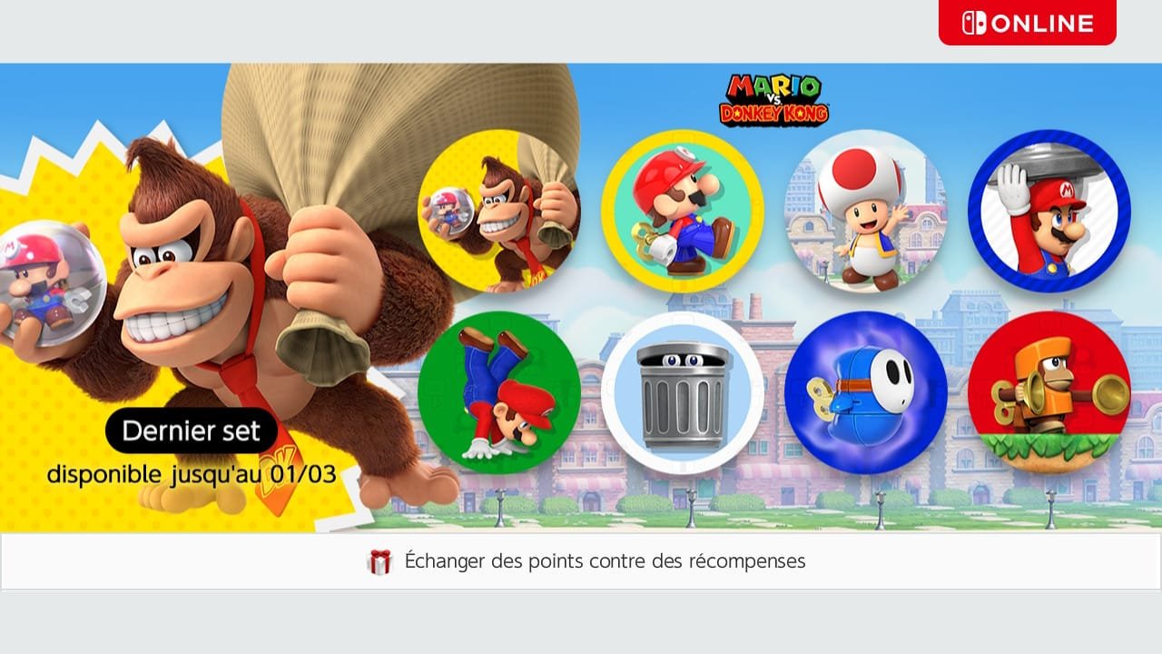 Nintendo Online : Mario vs. Donkey Kong, les icônes de la vague 2 sont disponibles