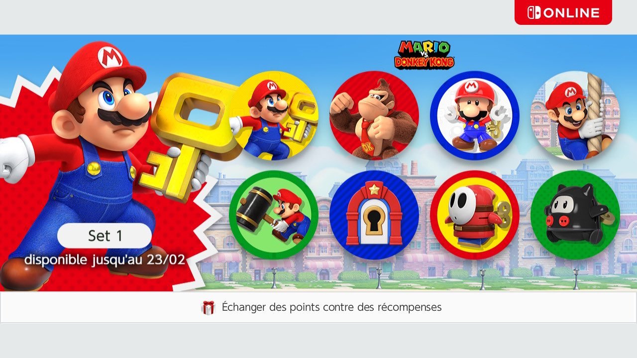 Nintendo Online : Mario vs. Donkey Kong mis à l’honneur avec des icônes récompenses pour la sortie du jeu