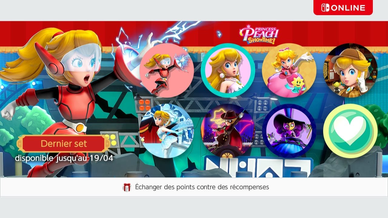 Nintendo Online : Le quatrième et dernier ensemble d’icônes disponible pour Princess Peach: Showtime!